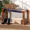 Bali & Pari Prunella Modern Bohemian Two-Tone Seagrass and Acacia Wood Accent Bench 240-13460-ZORO - alternate 5